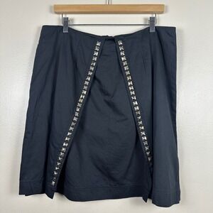 NU Denmark Women's XL Otelia Skirt Black Studded Cotton